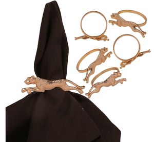 Home Craft Exports Rond de serviette de luxe personnalisable en métal de haute qualité en forme de Cheeta Vente chaude pour les mariages en 2025 - Product Image 1