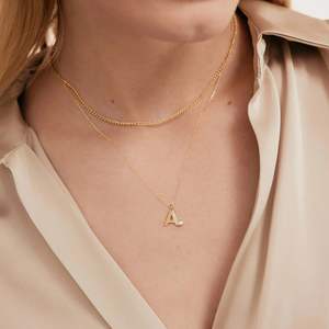 Collier personnalisé avec initiale texturée en diamant véritable naturel, or jaune 10 carats, or blanc, classique, haute qualité, nouvelle arrivée, tendance - Product Image 2