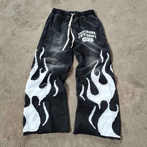 ชุดวอร์มขาบานแบบสั่งทำชุดวอร์มแบบรูดซิปขึ้น500 GSM ขาตรงปักลายเสื้อยืดมีฮู้ดและกางเกงขายาวชุดสำหรับฉัน - Product Image 5