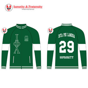 Chaqueta Deportiva de Felpa de Algodón Bordada de la Hermandad Iota Phi Lambda para Mujer, Acolchada y Transpirable, Hecha a Medida para Damas - Product Image 2