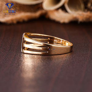 Anillo de oro amarillo con diamante de corte redondo TDW 0,40 de Lab-Stone/Anillo de diamantes de lujo/Color DE LA EF-VS - Product Image 3