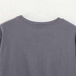 Camiseta de manga corta informal de moda para mujer Hermosa Vintage Mismo estilo Logotipo digital de punto suelto puro - Product Image 5