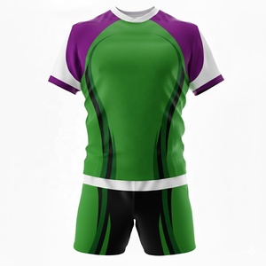 Ensemble d'uniformes de rugby personnalisés 2025 Kit de shorts de maillot de rugby d'équipe vêtements de sport durables impression par sublimation professionnelle de haute qualité - Product Image 5