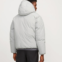 Veste matelassée en laine rembourrée, imperméable, à capuche, écologique, de haute qualité, fabriquée sur mesure, coupe-vent d'hiver unisexe