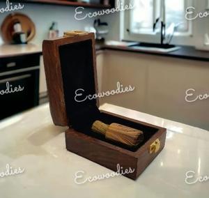 Boîte de paquet de parfum élégante de qualité supérieure Boîte d'emballage de parfum en bois naturel rectangulaire pour cadeau - Product Image 5