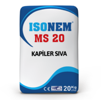 Isonem MS 20 plâtre capillaire à base de ciment résistant à l'humidité rendu pour murs endommagés application de truelle revêtement en poudre fabriqué en turquie