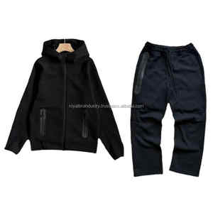 Talla personalizada 100% algodón transpirable para hombre cortavientos patrón sólido colección de chándal de invierno ecológico de talla grande - Product Image 2