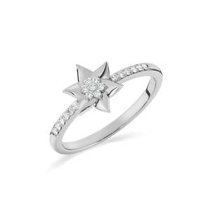 Anillo de diamante de 9K de oro amarillo estrellado cultivado en laboratorio Pieza de joyería única y elegante - Product Image 5