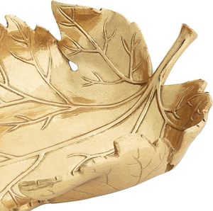 Plateau de vanité de Noël de bonne conception Plateau de service en forme de feuille en aluminium de qualité supérieure pour les meilleures ventes - Product Image 3