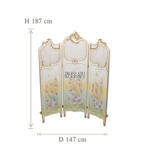 Paravent floral de luxe peint à la main - Product Image 2