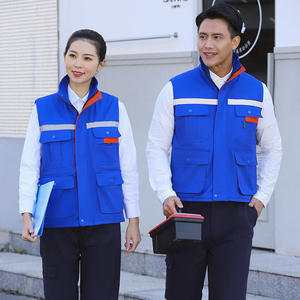 Chaleco de Trabajo sin Mangas para Hombre, de Poliéster, con Cremallera, Reflectante Fluorescente de Alta Visibilidad para Invierno - Product Image 1