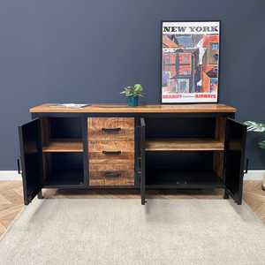 Aparador Sara grande y moderno de madera, muebles para sala de estar, baño, dormitorio, uso en Hotel - Product Image 3