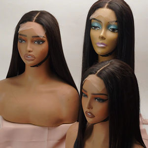 Peluca de cabello humano más vendida, peluca con cierre de encaje medio, cabello liso natural para mujeres, estilo suave, proveedor de cabello virgen, color ombre - Product Image 1