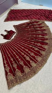 Latest Designer Georgette Silk Zari Sequence Work Lahenga Choli <b>Indian</b> & <b>Pakistani</b> <b>Clothing</b> by FabZoe - Product Image 4