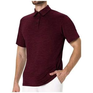 เสื้อโปโลแขนสั้นแบบคลาสสิกสำหรับผู้ชายเสื้อเชิ๊ตแห้งเร็วผ้าระบายความร้อนสีตัดกัน - Product Image 1