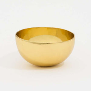 Bol de service en métal en aluminium poli Design moderne pour la vaisselle de fête de mariage Taille écologique et personnalisable - Product Image 3