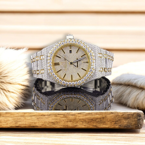 <b>Automatic</b> Moissanite Watch for Men Fully Iced Out Diamond Look Waterproof Watch Perfect for Parties - Product Image 6