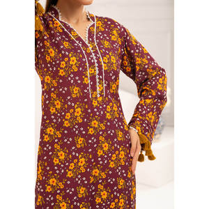 Conjunto de Traje de Dos Piezas para Mujer, Estampado, de Viscosa, WNST-52009 - Product Image 3