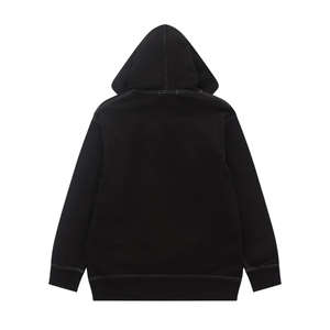 เสื้อฮู้ดดี้ผู้ชายสีดำ 430 GSM ผ้าฟลีซคอตตอนหนานุ่ม ซิปเต็มตัว ทรงโอเวอร์ไซส์ สไตล์สตรีทแวร์ แฟชั่นฤดูหนาว - Product Image 5