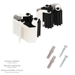 Supporto per scopa adesivo/a vite (confezione blister da 2) - Product Image 3