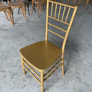 Sillas Chiavari de Resina Dorada con Núcleo de Acero, Resistentes y Duraderas, para Banquetes, Bodas y Eventos, con Cojín - Product Image 2