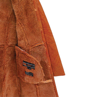 Manteau long tendance pour femmes en cuir véritable de mouton doublé de fourrure de mouton véritable, fermeture à boutons, haute qualité, personnalisable