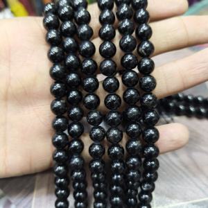 Natural Genuine Black Tourmaline Sterling Silver 8mm Round <b>Bead</b> Choker Protection Crystal Statement <b>Necklace</b> Women Wedding Gift - Product Image 4