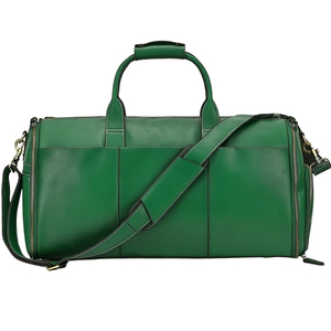 Wholesale Custom Vintage Leather Duffel Bag Convertible Luxury Underseat Foldable Travel Tote Bags - Product Image 6