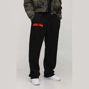 Fait sur mesure 100% coton pantalons pour hommes tenue décontracté avec poches latérales couleur unie poids lourd personnalisé lavé hip hop homme pantalon - Product Image 4