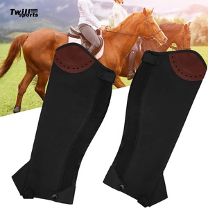 Custom Manufacturer Horse <b>Riding</b> Products Men Synthetic Leather Horse <b>Riding</b> 2024 High Quality Half <b>Chaps</b> - Product Image 4