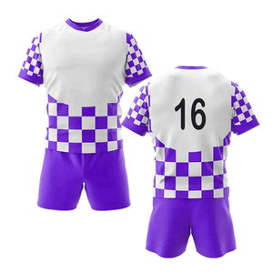 Conjuntos de uniformes de rugby personalizados de alta calidad Jersey 100% poliéster sublimación impresa de talla grande servicio OEM - Product Image 1
