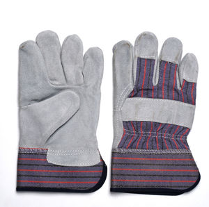 Guantes de trabajo profesionales de cuero dividido de vaca genuina 100% Guantes protectores industriales 707 para uso diario y al aire libre - Product Image 3