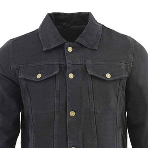 Chaqueta de mezclilla recortada de alta calidad para hombre, ropa de calle personalizada con Cuello de camisa - Product Image 4