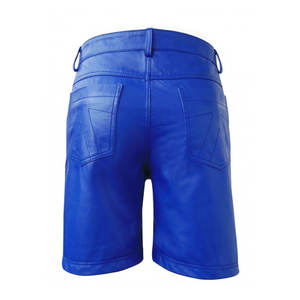 Shorts en cuir pour hommes de qualité supérieure avec une finition douce au toucher et des coutures durables Shorts en cuir modernes pour hommes - Product Image 5