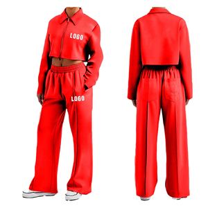 Chándal corto hecho a medida para mujer, conjunto de pantalones de chándal atléticos y para correr de dos piezas para Fitness, correr y ropa informal - Product Image 1