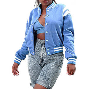 Chaqueta Corta Deportiva para Mujer, Diseño Nuevo, Color Sólido, Transpirable, 100% Algodón, Ecológica, Ropa de Invierno para Calle - Product Image 4