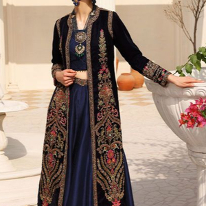 Elegant Dabka & Resham Embroidery Dress for Party/Wedding 2023 New Collection <b>Jacket</b> Blouse & Lehenga with Lace Decoration - Product Image 1