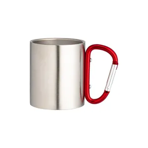 Mug en acier personnalisé de 200 ml avec mousqueton – Gadgets de boisson personnalisables - Product Image 3