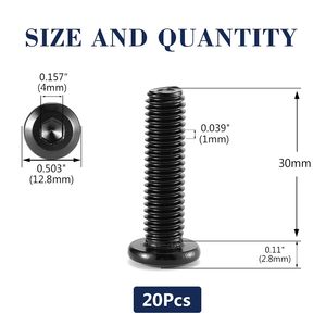 High Strength Black Round Head Allen Bolt Vietnam Factory Fully Automatic Made Furniture <b>Fastener</b> OEM ODM Available - Product Image 3