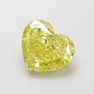 Diamante Cultivado en Laboratorio, Corte Corazón, 1.01ct, VS1, Color Amarillo Claro Fantasía - Product Image 1