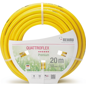Tuyaux et Enrouleurs de Jardin en PVC Quattroflex 50m REHAU - Pack de 50, Diamètre Intérieur 25mm, Diamètre Extérieur 31mm - Product Image 3