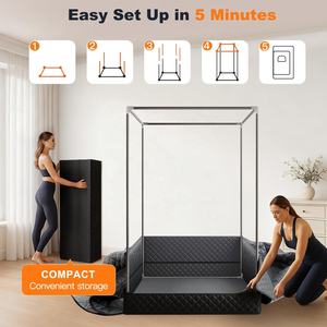 กล่องซาวน่าพกพา BAFAN รุ่นโมเดิร์น ไฟแดง 660 นาโนเมตร อินฟราเรด สำหรับ 2 คน ใช้ในบ้าน - Product Image 4