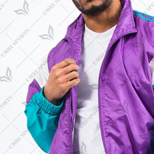 ชุดวอร์มสีน้ำเงินอมเขียวสีม่วงชุดวอร์มสไตล์90S ของผู้ชายชุดวอร์มฮิปฮอปสตรีทแวร์แฟชั่นชุดกีฬา - Product Image 6