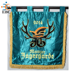 Customized Hand Embroidered Flag <b>Banner</b> Pennants Wholesale Golden Fringe Patches Custom Embroidered Flags <b>Banners</b> - Product Image 5