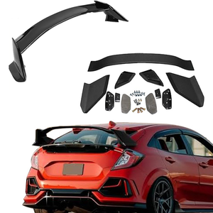 Kit Carrozzeria in ABS Effetto Fibra di Carbonio Stile TR Spoiler Posteriore per Honda Civic Hatchback 2016-2021 - Product Image 3