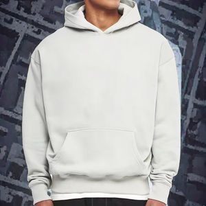 Men's Zip Hoodie Boxy Fit Drop Shoulder Plain 100% Cotton <b>Eco</b>-Friendly Custom Unisex Embroidered Logo Blank <b>Heater</b> Grey Hoodie - Product Image 6