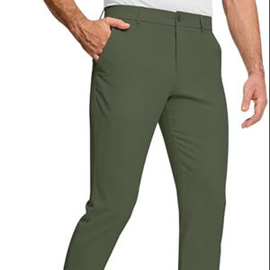 Pantalones de vestir de golf de 30 "de lona transpirables ligeros para hombre, ropa de trabajo Formal antideslizante ajustada elástica - Product Image 1