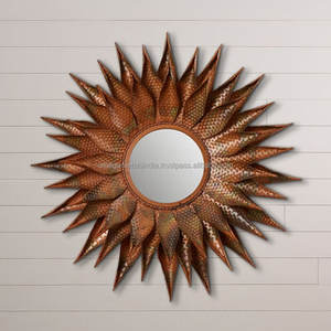 Luxury Customizable Sunflower Shape Metal Wall <b>Mirror</b> <b>for</b> Home <b>for</b> <b>Bedroom</b> Living Room Wedding Decorative Purpose Wholesale - Product Image 5