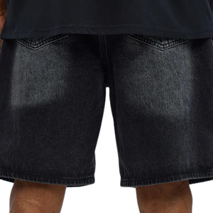 <b>Mens</b> Black Denim <b>Shorts</b> <b>Woven</b> Breathable Vintage Washed Distressed Casual Knee Length Summer <b>Shorts</b> Custom OEM Cotton - Product Image 4