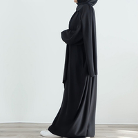 Abaya de qualité supérieure, fabrication OEM personnalisée, vente chaude, design d'abaya, usage quotidien, Nida uni, jilbab abaya pour femmes avec hijab intégré